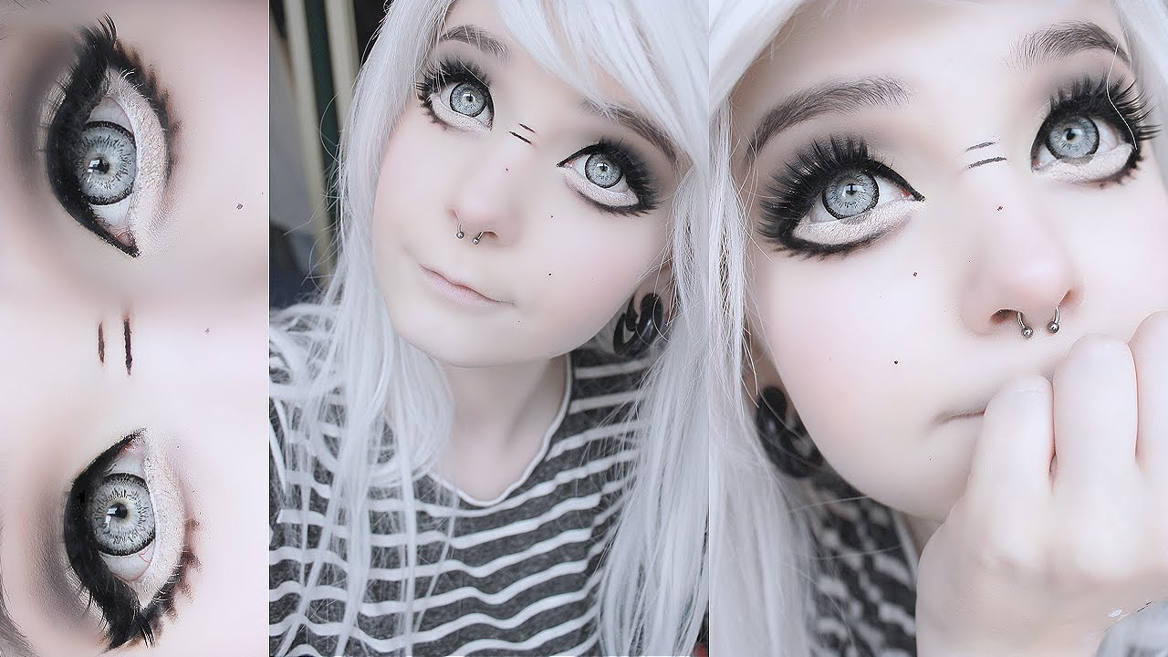 Anime Eye Makeup Big Anime Doll Eyes Tutorial Youtube