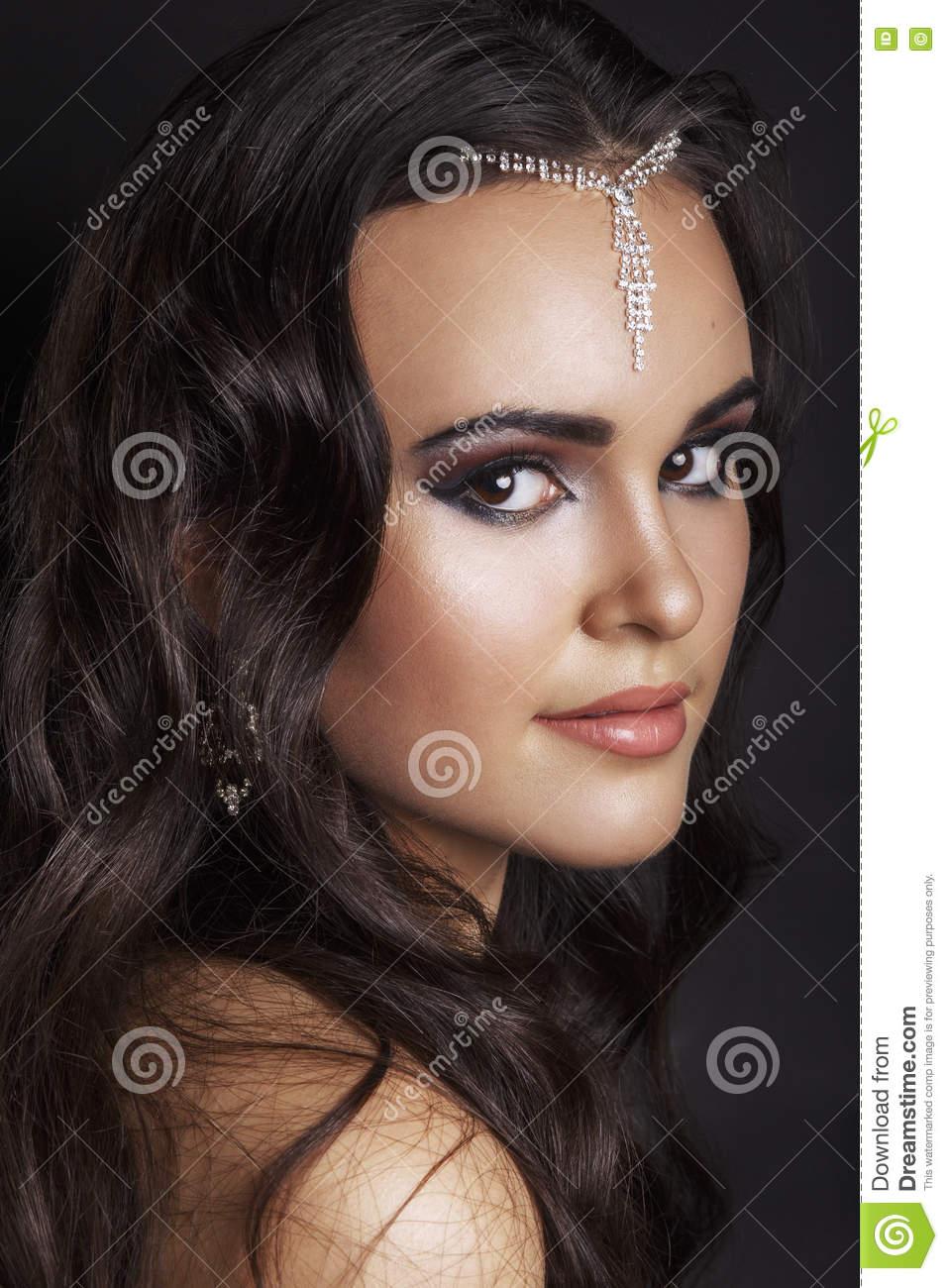 Arab Eye Makeup Oriental Styleyoung Arabic Woman Model Beautiful Clean Skin