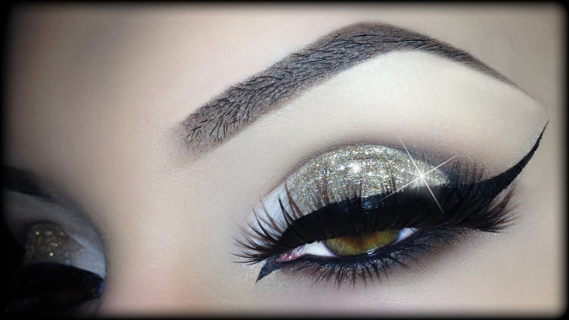 Arabic Eyes Makeup Pics Arabic Christmas Makeup Gold Glitter Elegant Cat Eyeliner Tutorial