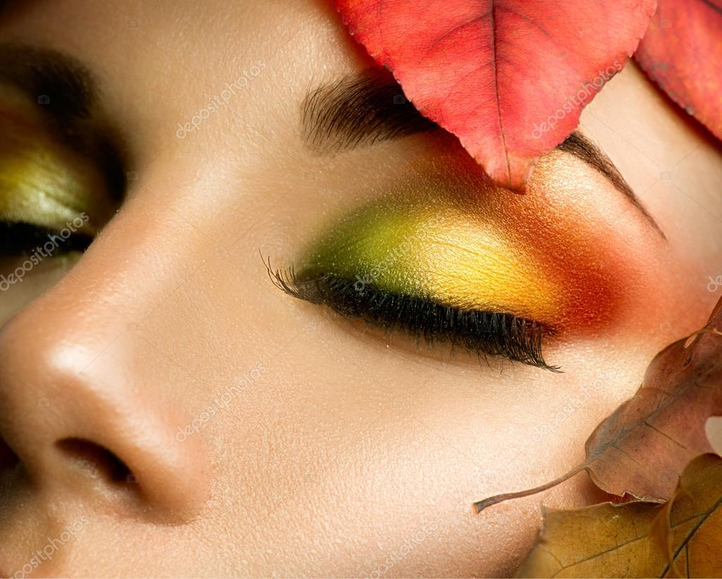 Autumn Eye Makeup Autumn Eye Make Up Stock Photo Subbotina 61539877