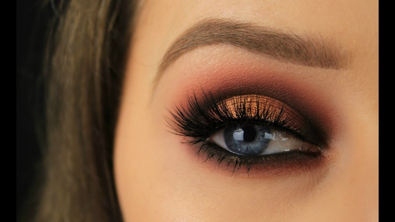 Autumn Eye Makeup Dramatic Cranberry Gold Halo Eye Fallautumn Makeup Youtube