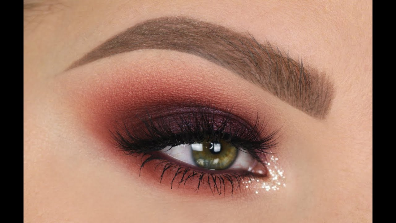 Autumn Eye Makeup Maroon Smokey Eye Fall Makeup Tutorial Youtube