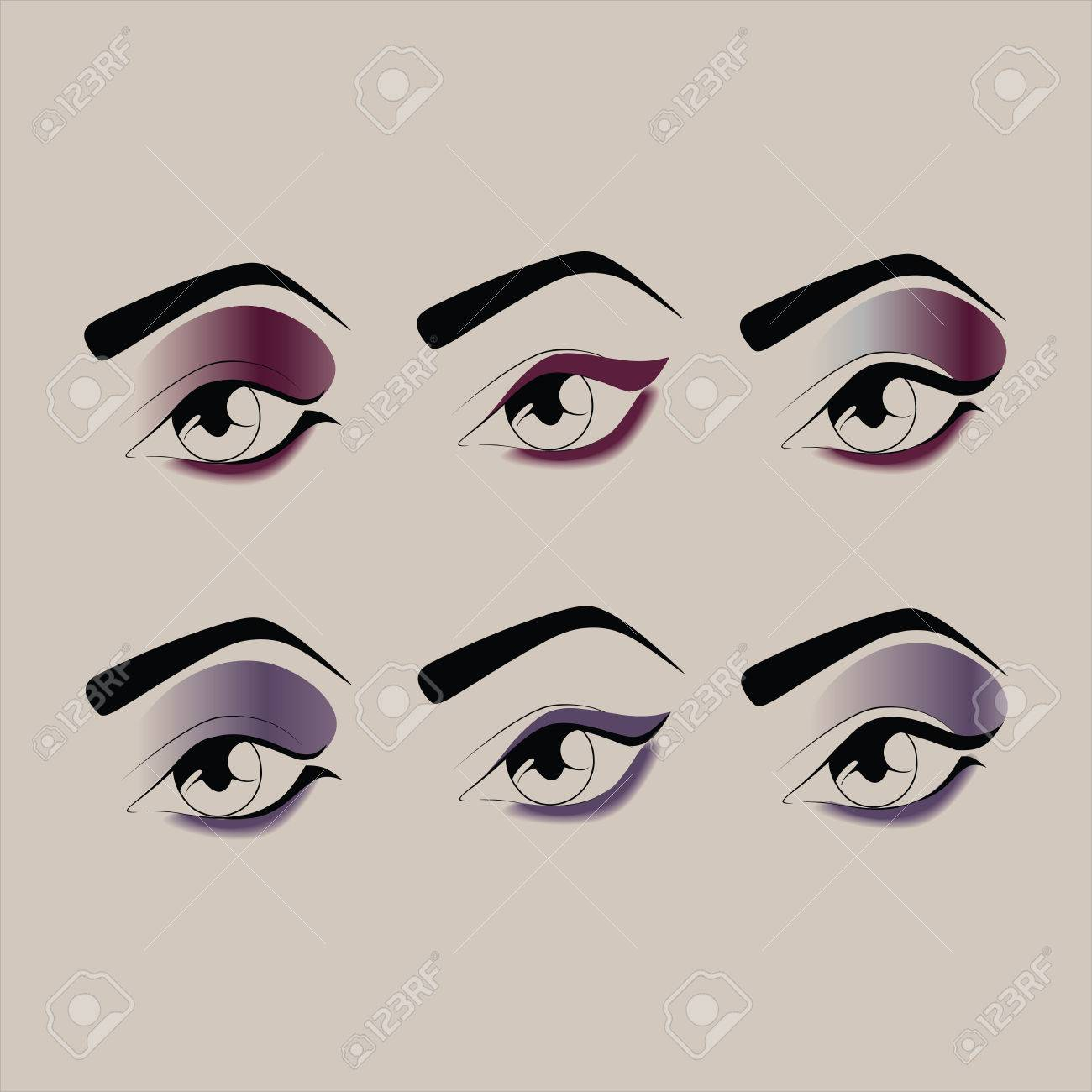 Ball Eye Makeup Eye Makeup Cosmetics Shadow Mascara Eyeliner Royalty Free