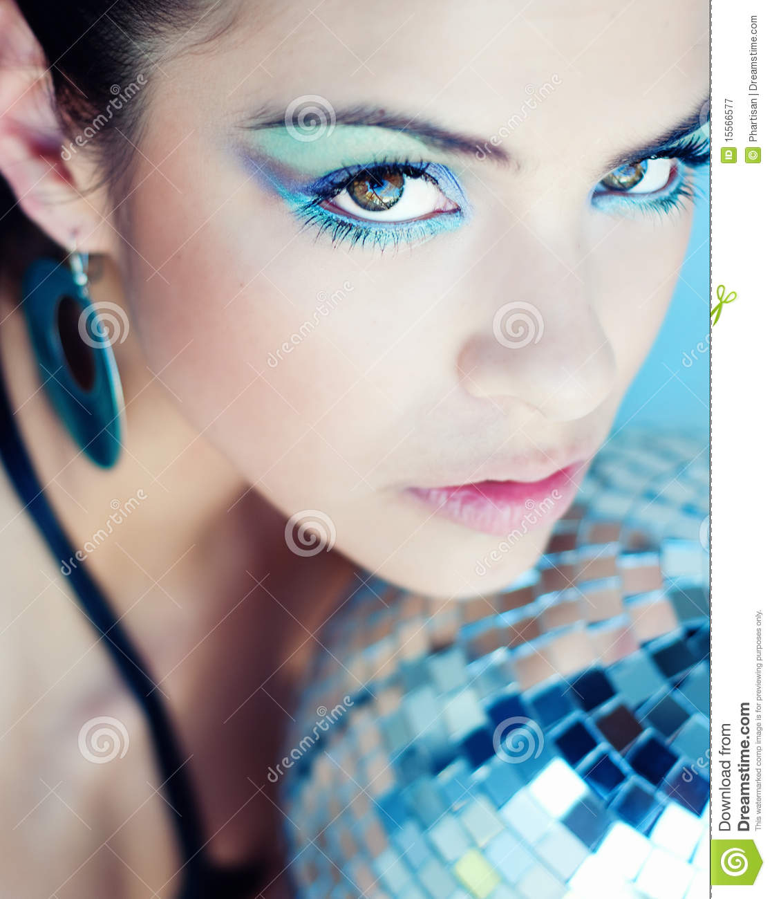 Ball Eye Makeup Woman Wearing Colorful Eye Makeup Stock Image Image Of Beauty