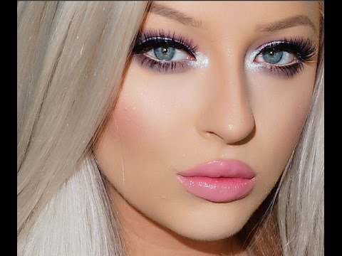 Barbie Makeup Eyes Barbie Inspired Makeup Tutorial Pastel Eyes Pink Lips Youtube