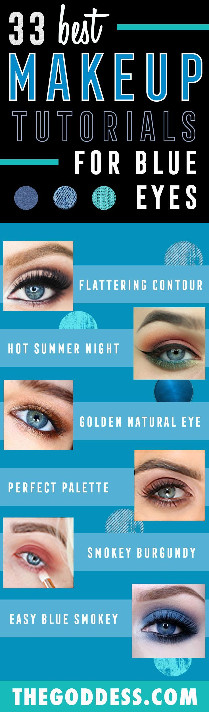 Best Eye Makeup For Blue Eyes 33 Best Makeup Tutorials For Blue Eyes Makeup Pinterest