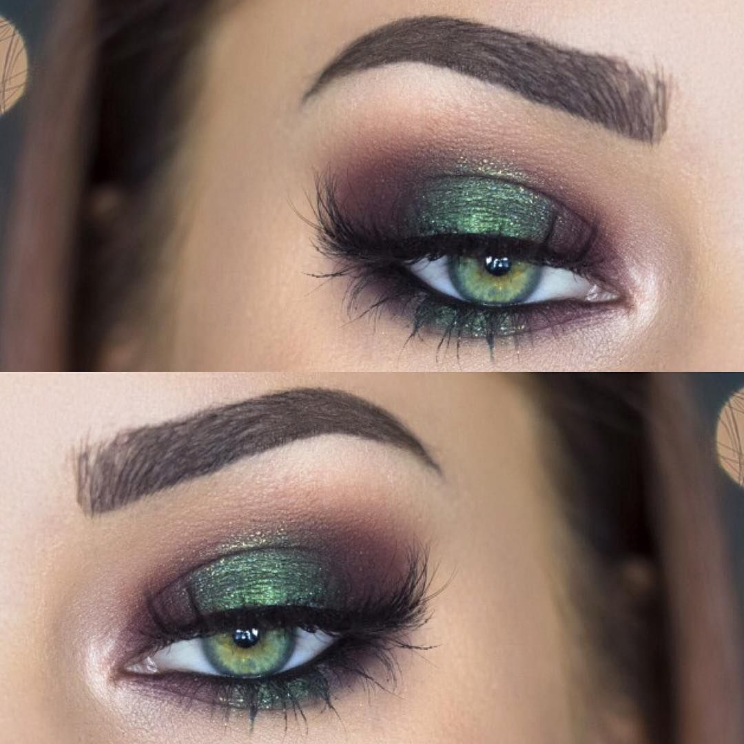 Best Eye Makeup For Green Eyes Metallic Emerald Green Smokey Eye Makeup Makenziewilder Make Up