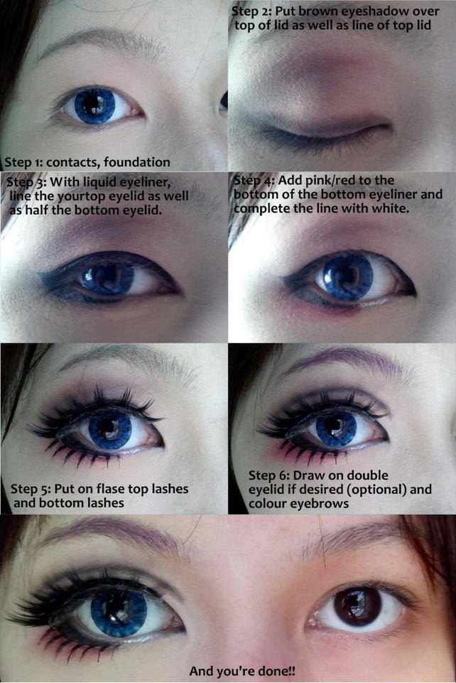 Big Eyes Makeup Tutorial Fake Lashes Makeup Tutorial For Big Eyes Alldaychic