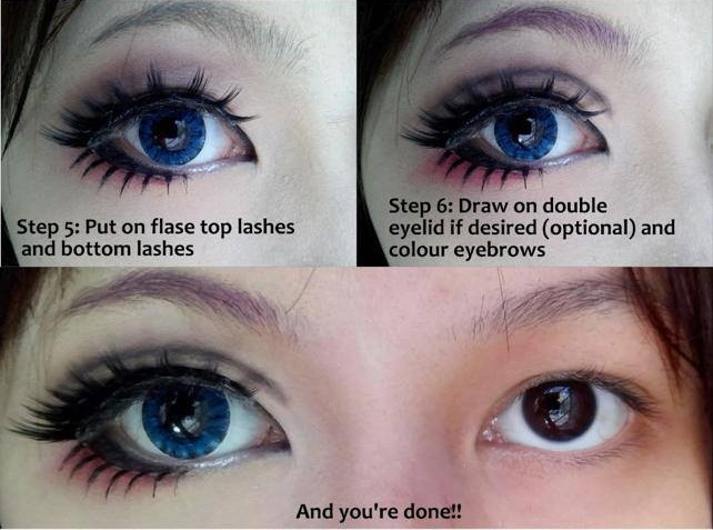 Big Eyes Makeup Tutorial Fake Lashes Makeup Tutorial For Big Eyes Alldaychic