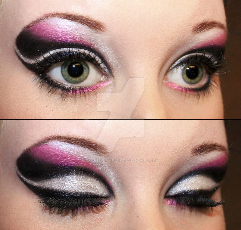 Black And Pink Eye Makeup Black And Pink Eyeshadow Creativemakeup On Deviantart