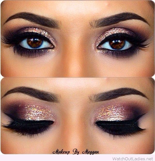 Black And Pink Eye Makeup Gold And Burgundy Eye Makeup With Black Details 2555584 Weddbook