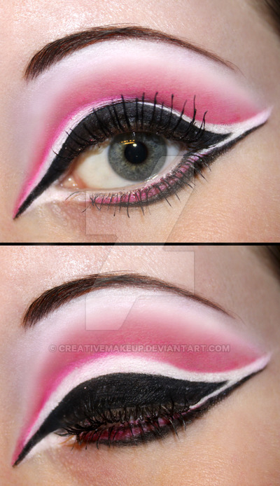 Black And Pink Eye Makeup Pink And Black Eyeshadow Creativemakeup On Deviantart