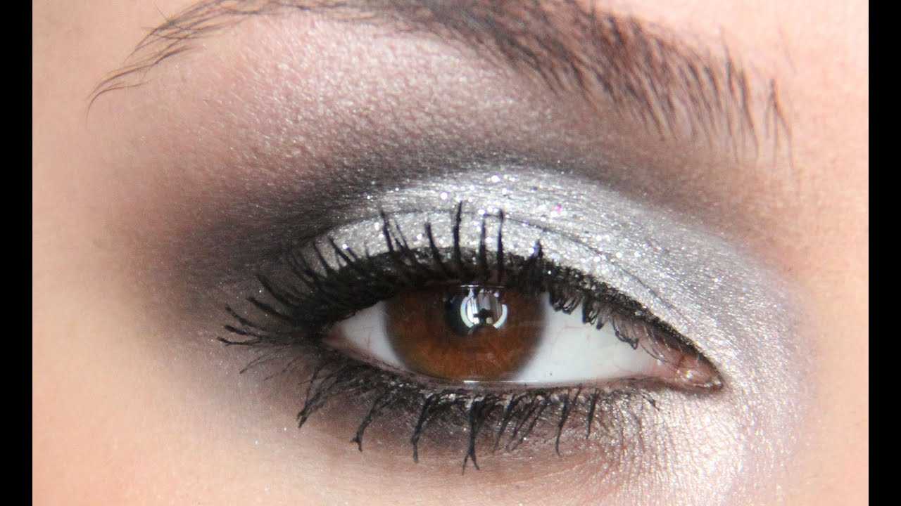 Black And Silver Eye Makeup Black Silver Smokey Eye Makeup Tutorial Youtube
