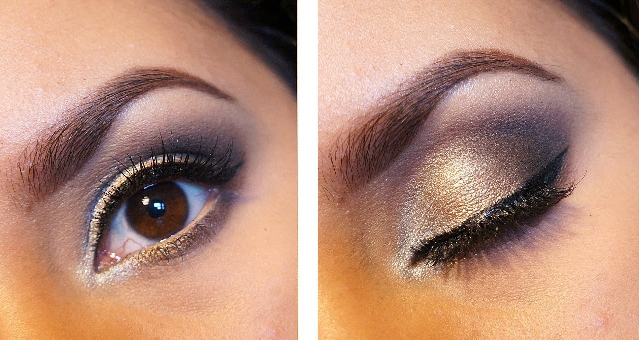 Black And Silver Eye Makeup Gold Silver Smokey Eye Youtube