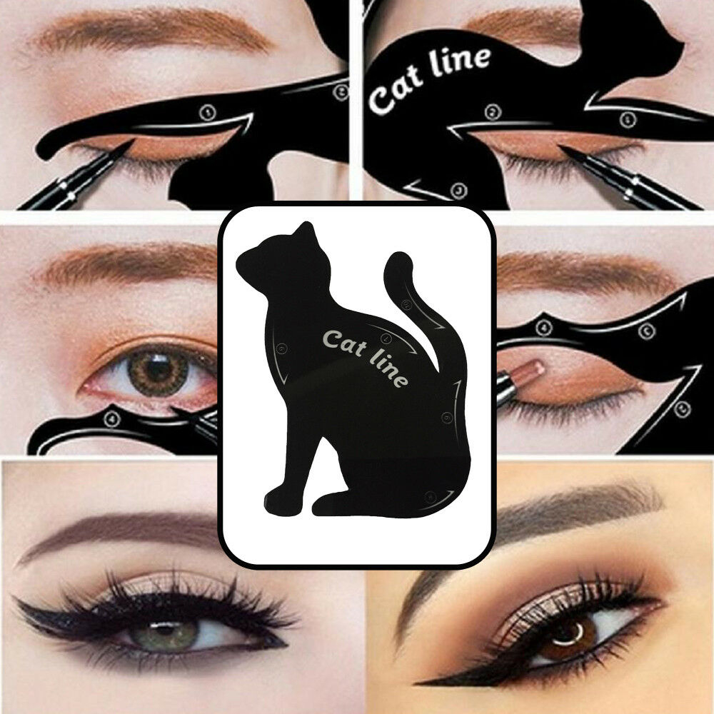 Black Cat Eye Makeup 2pcsset Makeup Cat Eye Eyeliner Stencil Eyeliner Stencil Models