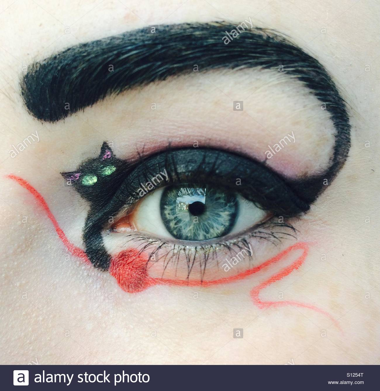 Black Cat Eye Makeup Cat Eye Makeup Stock Photos Cat Eye Makeup Stock Images Alamy