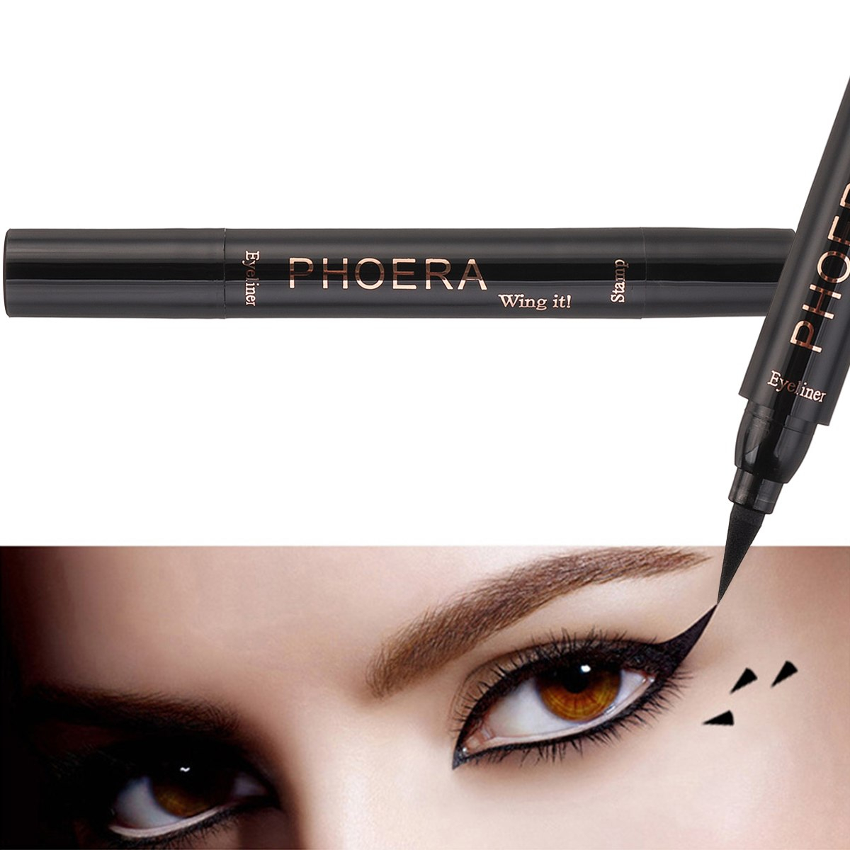 Black Cat Eye Makeup Double Head Makeup Black Cat Eye Eyeliner Liquid Pencil Eye Liner