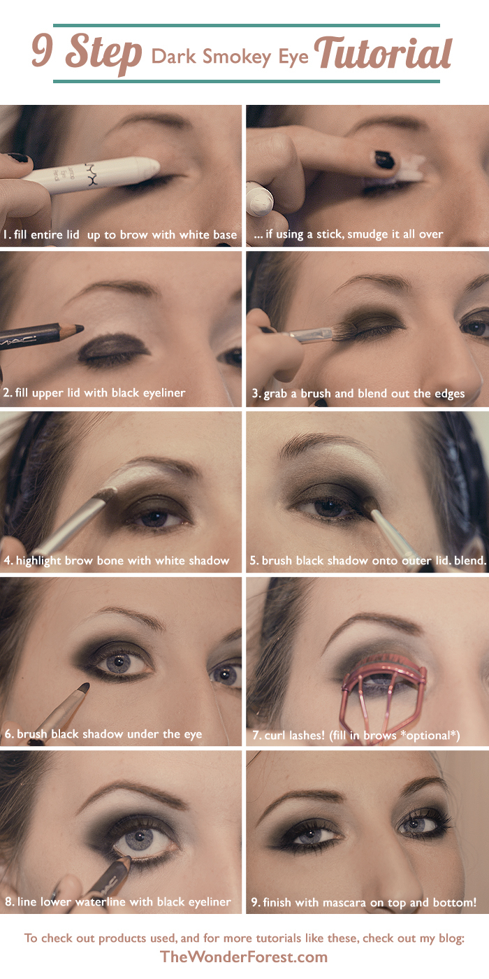 Black Smokey Eye Makeup 9 Step Dark Smokey Eye Tutorial Wonder Forest