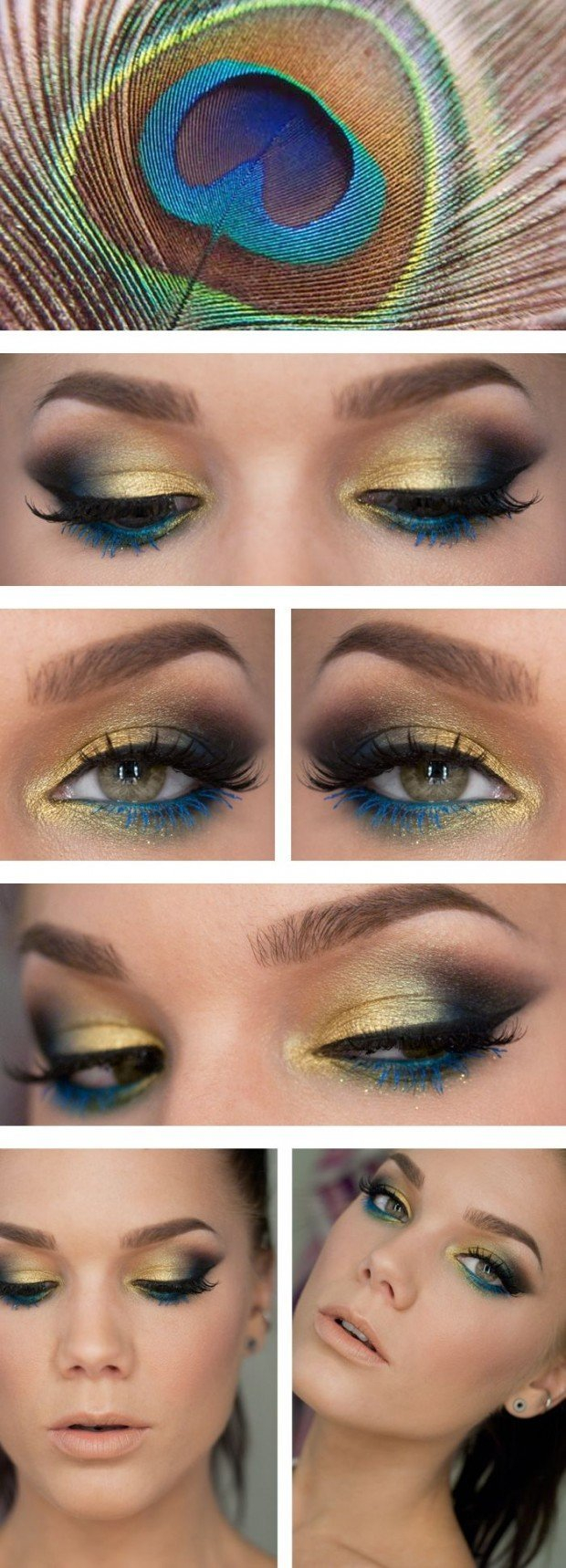Blue And Gold Eye Makeup 15 Easy And Stylish Eye Makeup Tutorials How To Wear Eye Makeup
