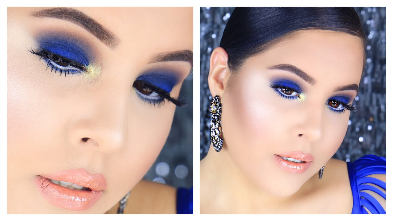 Blue And Gold Eye Makeup Blue Gold Smokey Eye Makeup Tutorial Nelly Toledo Youtube
