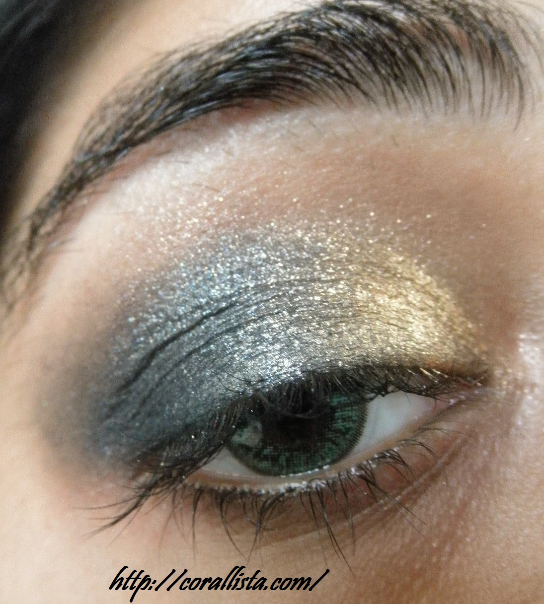 Blue And Gold Eye Makeup Gold And Blue Festive Eye Makeup Step Step Tutorial Corallista