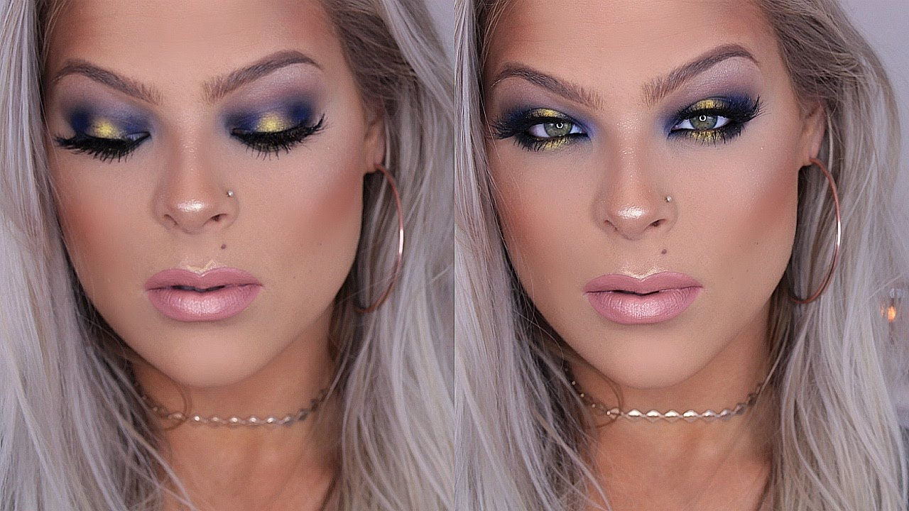 Blue And Gold Eye Makeup Gold And Blue Halo Eye Makeup Tutorial Valerie Pac Youtube