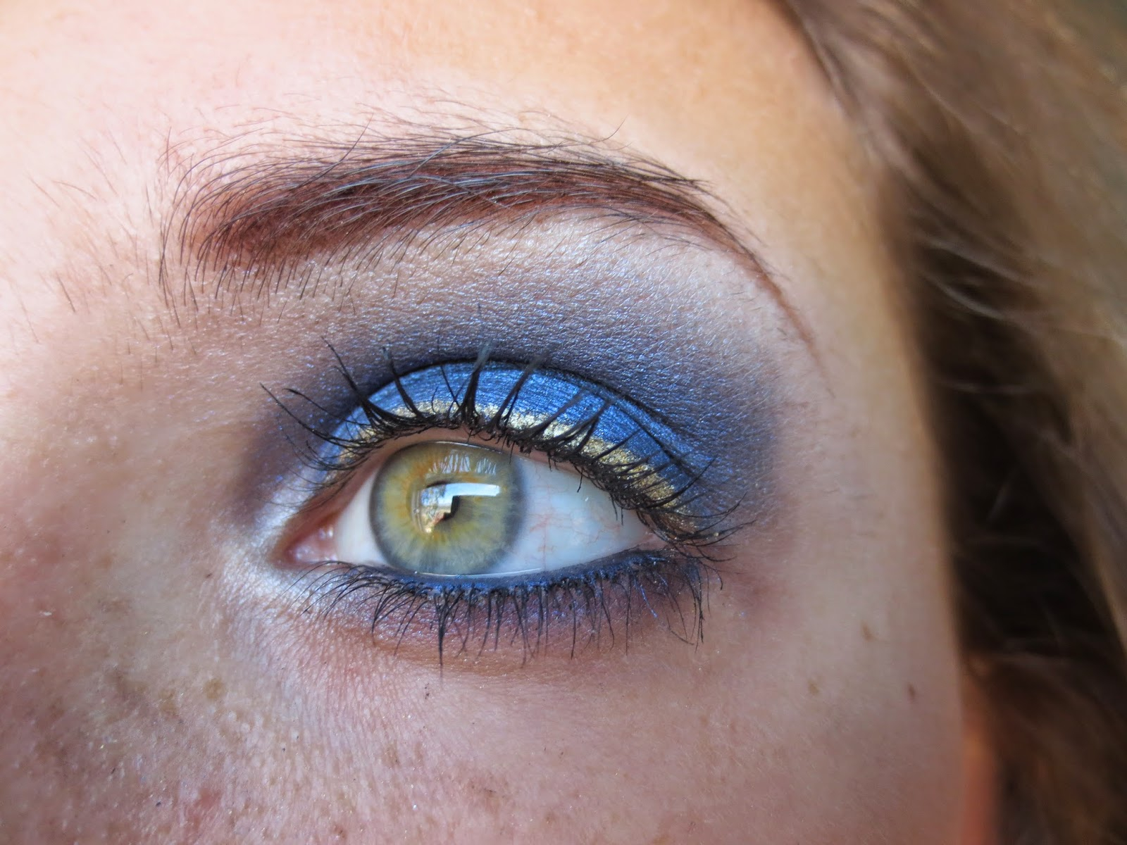 Blue And Gold Eye Makeup Prom Makeup For Blue Eyes Glam Gowns Blog