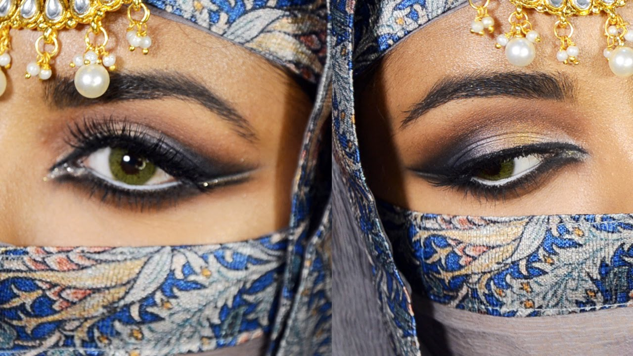 Blue Arabic Eye Makeup Arab Makeup Dramatic Arabic Eyes Eid Makeup Tutorial Youtube