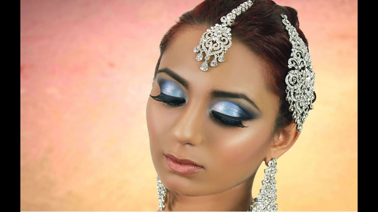 Blue Arabic Eye Makeup Blue Smokey Eye Makeup Tutorial Indian Bridal Asian Pakistani