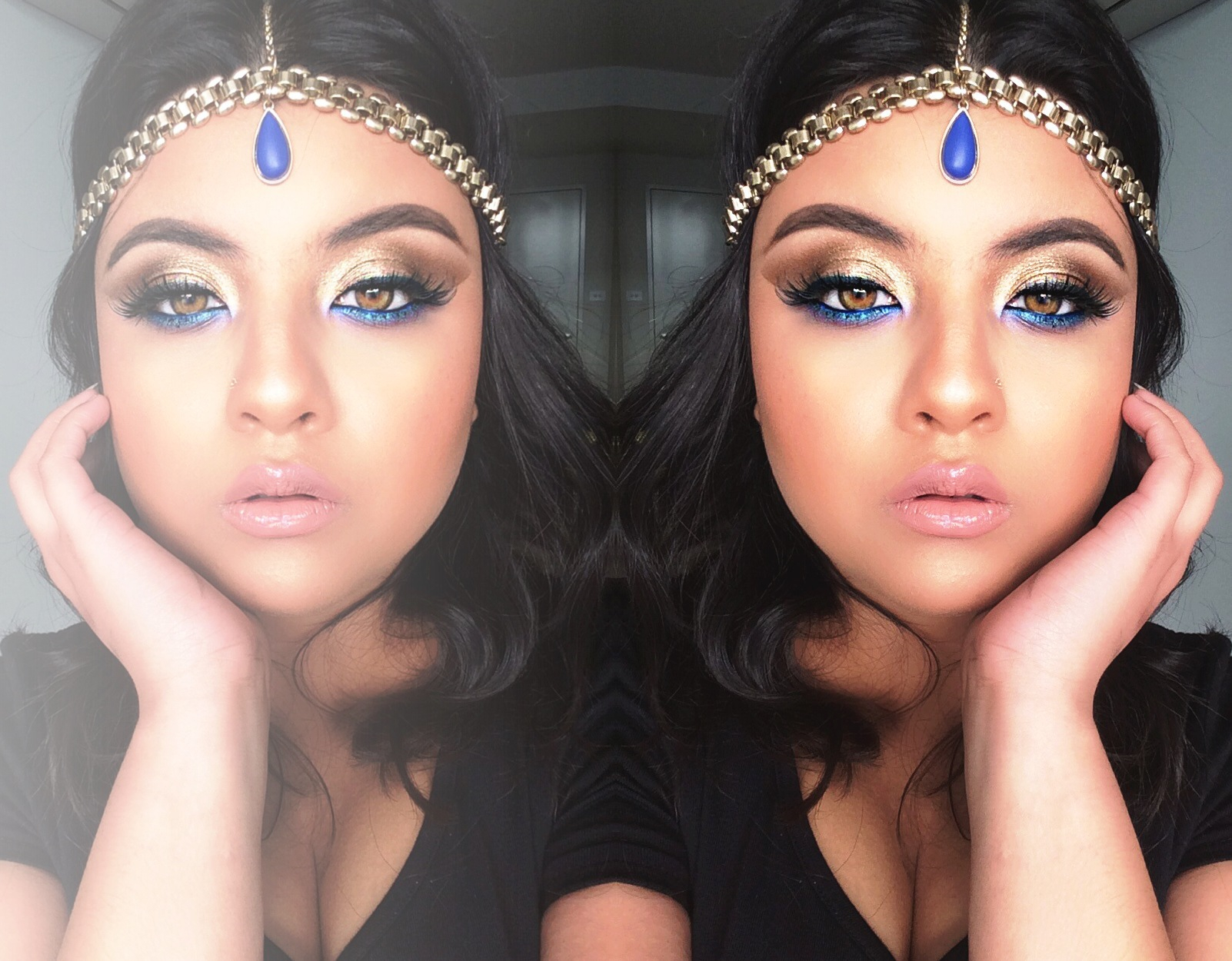 Blue Arabic Eye Makeup Haifa Wehbe Inspired Arabic Makeup Lovecraft And Witchheart