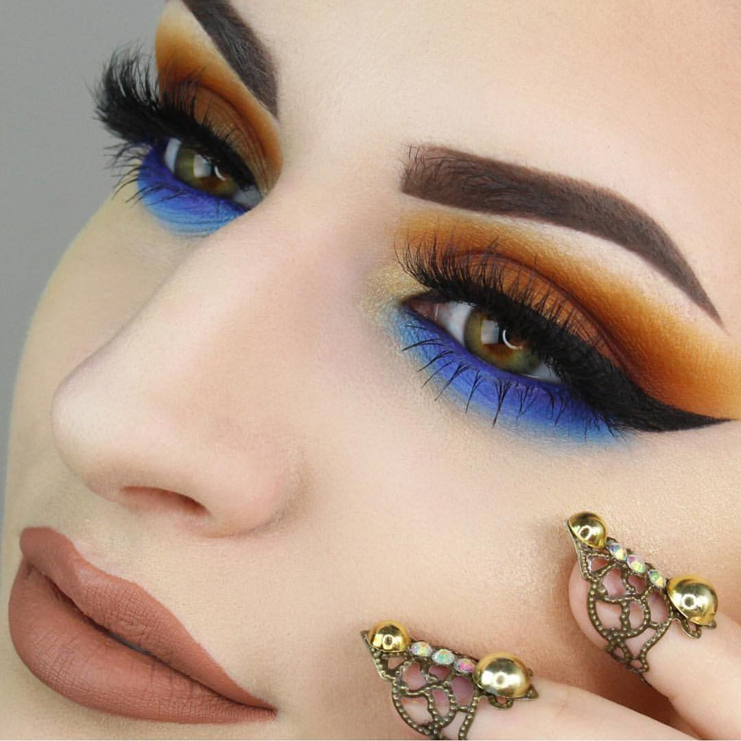 Blue Arabic Eye Makeup Unique Eye Makeup Design Trend Fashmagg