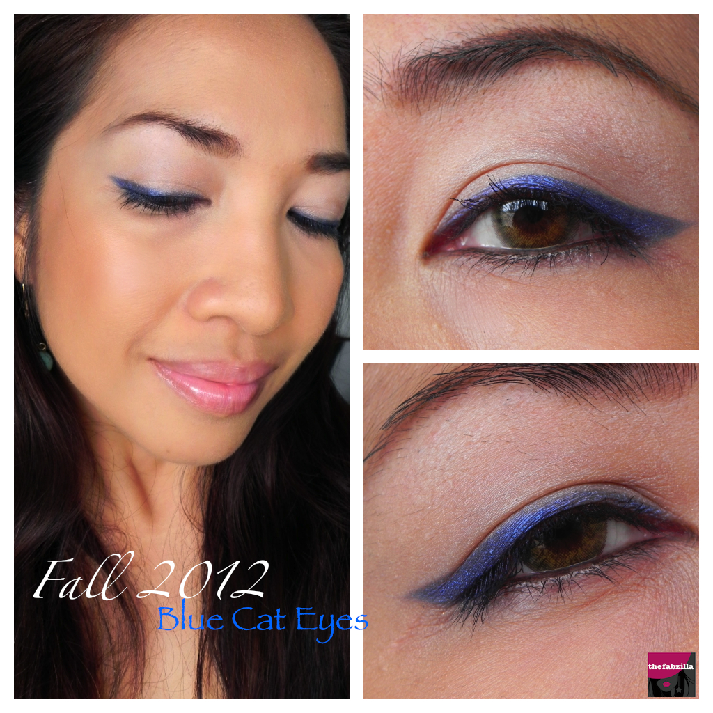 Blue Cat Eye Makeup Fall 2012 Wearable Makeup Trend Blue Cat Eye Thefabzilla