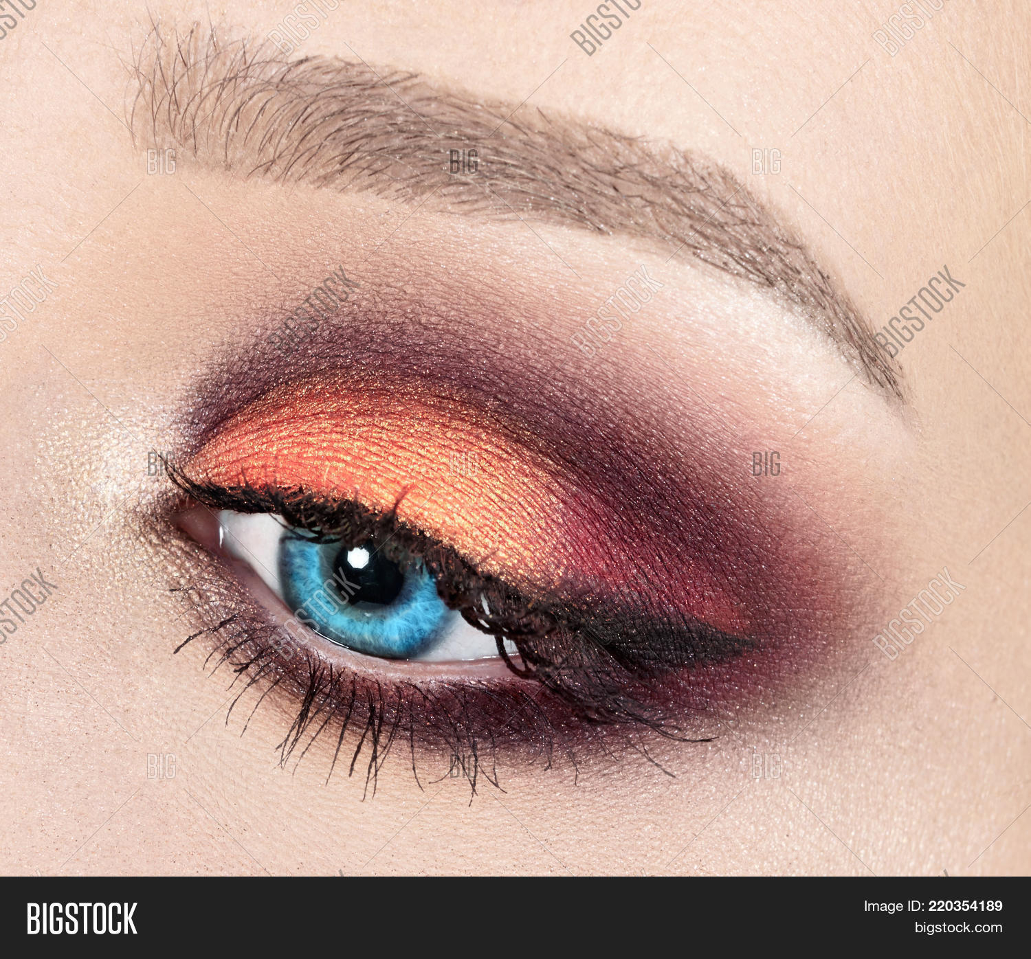 Blue Cat Eye Makeup Modern Fashion Makeup Image Photo Free Trial Bigstock