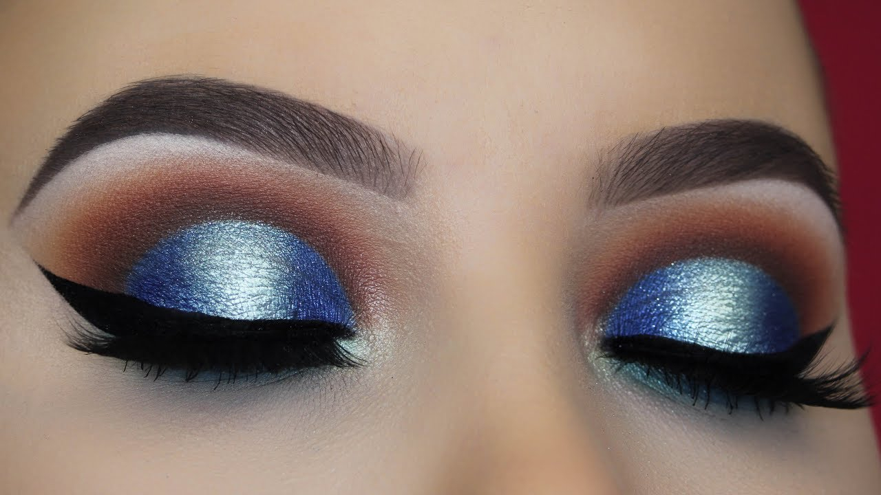 Blue Makeup For Brown Eyes Brown And Blue Halo Eye Makeup Tutorial Youtube