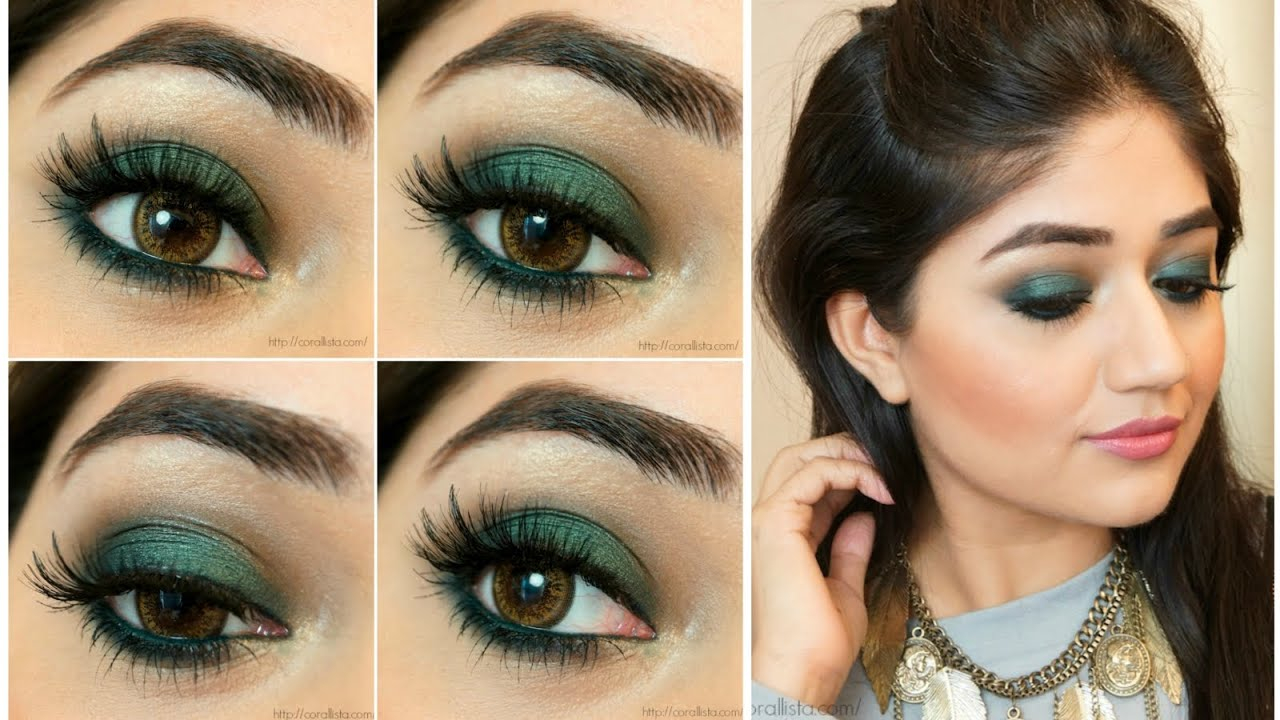 Bottle Green Eye Makeup Green Smoky Eye Makeup Tutorial Corallista Youtube