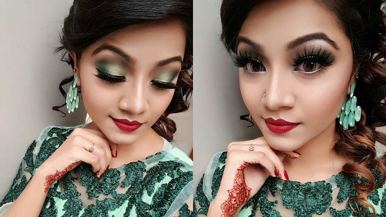 Bottle Green Eye Makeup Minty Green Eye Makeup Tutorial Wedding Guest Party Makeup Look