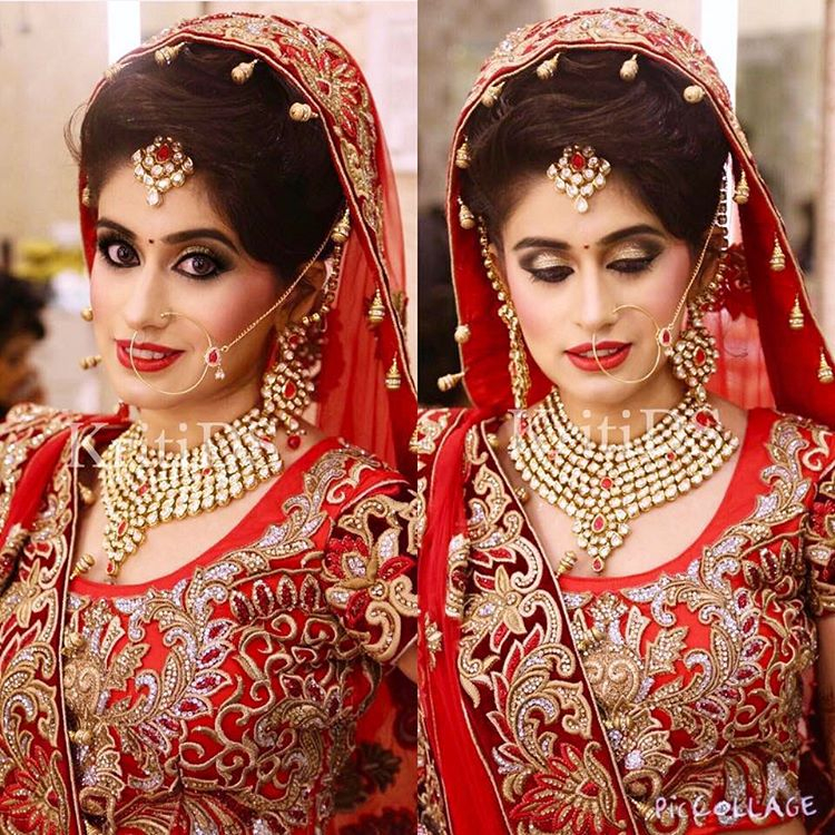 Bridal Red Eye Makeup Kriti Ds Bridal Makeup Artist Pitampura West Delhi Wedding Mantra