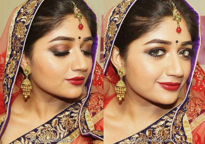 Bridal Red Eye Makeup Video Tutorial Dramatic Indian Bridal Makeup Corallista