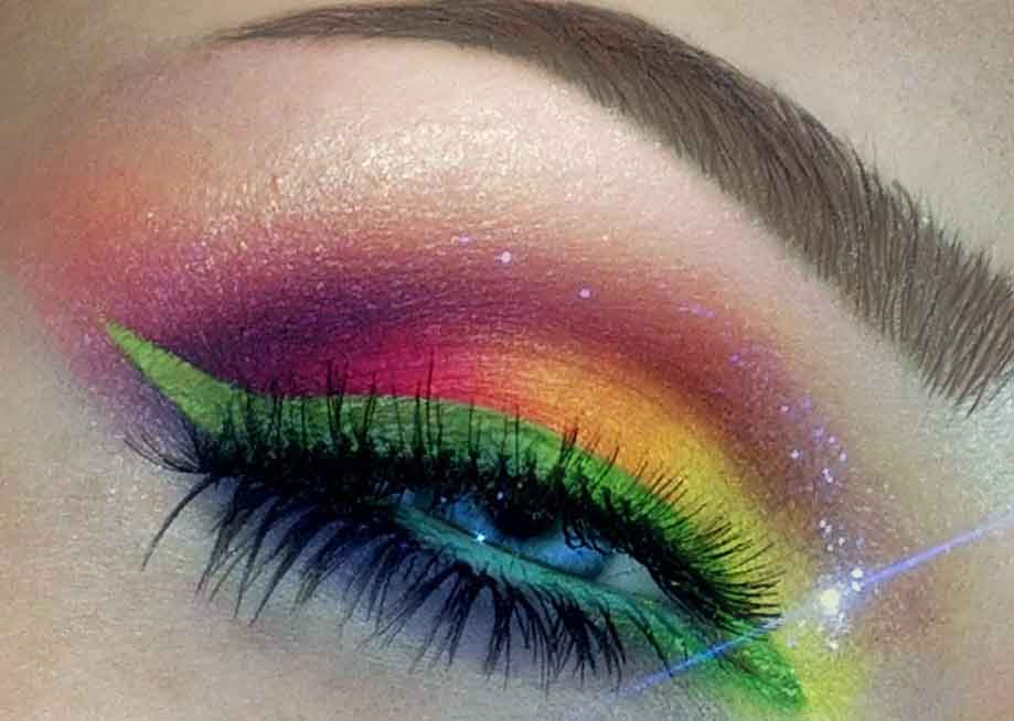 Bright Color Eye Makeup Bright Color Eyeshadow Mode Dion