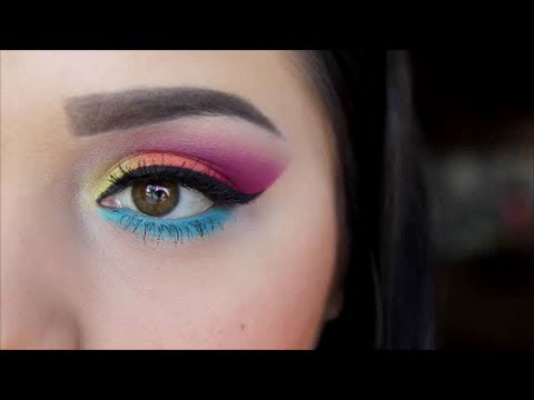 Bright Color Eye Makeup Bright Colorful Eyeshadow Look Youtube