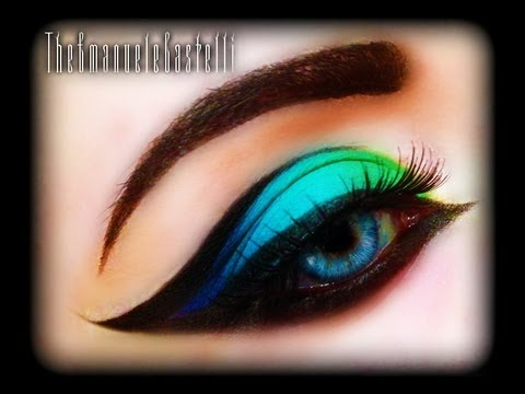Bright Color Eye Makeup Spring Make Up Tutorial Exotic Sexy Colorful And Bright Cat Eye