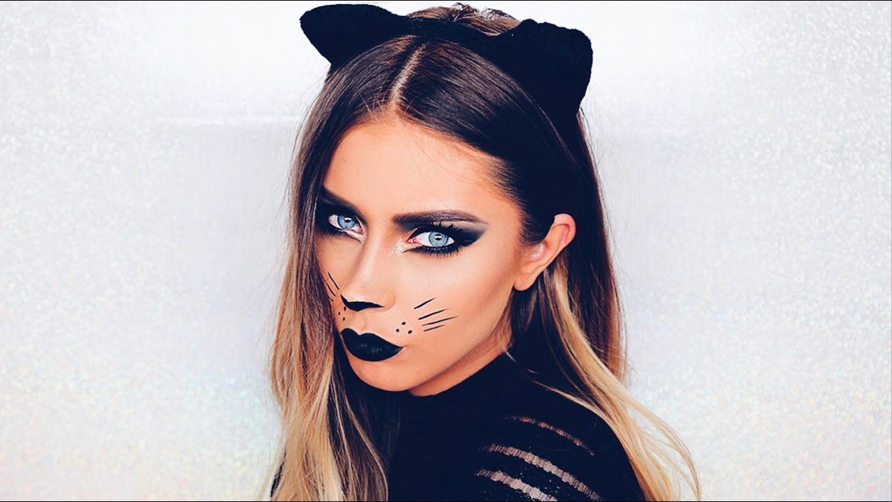 Cat Eye Makeup For Halloween Cat Halloween Makeup Tutorial Easy Last Minute Youtube