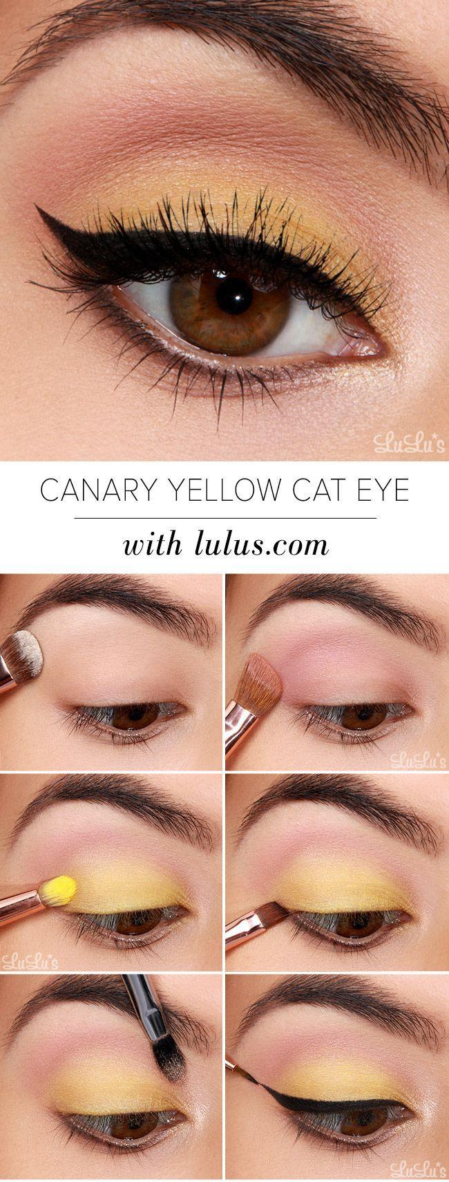 Cat Eye Wedding Makeup Makeup Canary Yellow Cat Eye 2788561 Weddbook