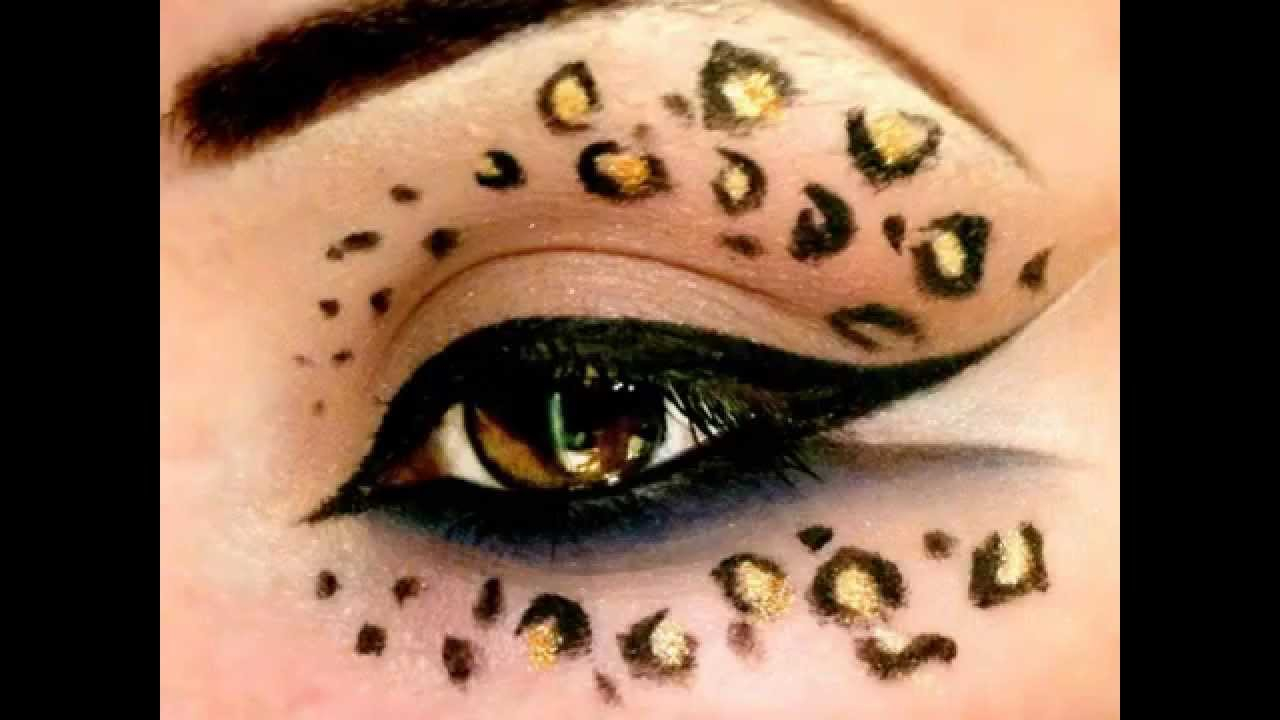 Cheetah Eye Makeup Leopard Print Make Up Tutorial Halloween Youtube