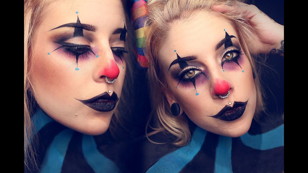 Clown Eye Makeup Creepy Clown Makeup Tutorial Youtube