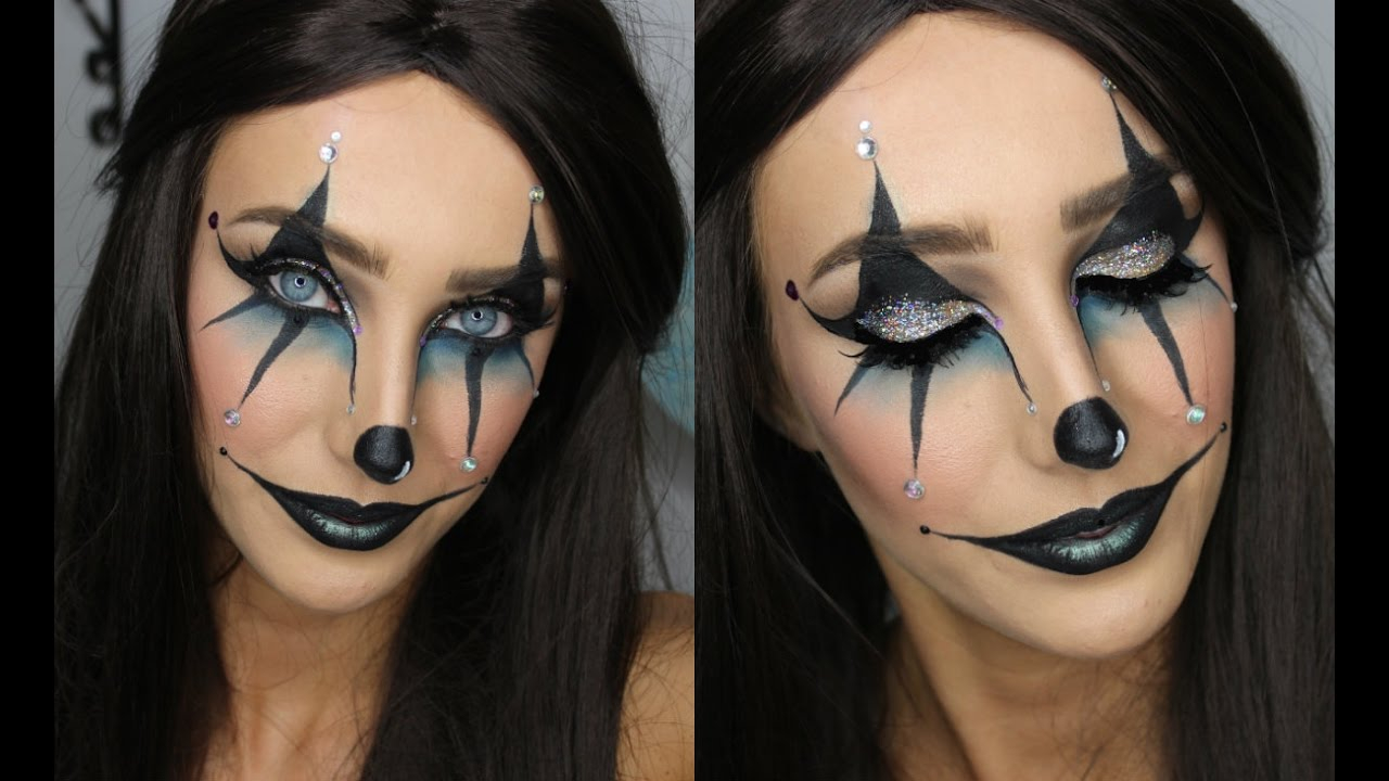 Clown Eye Makeup Creepy Joker Clown Halloween Makeup Tutorial Youtube