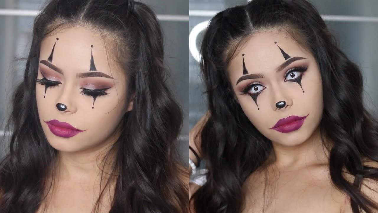 Clown Eye Makeup Easy Clown Halloween Makeup Tutorial Youtube