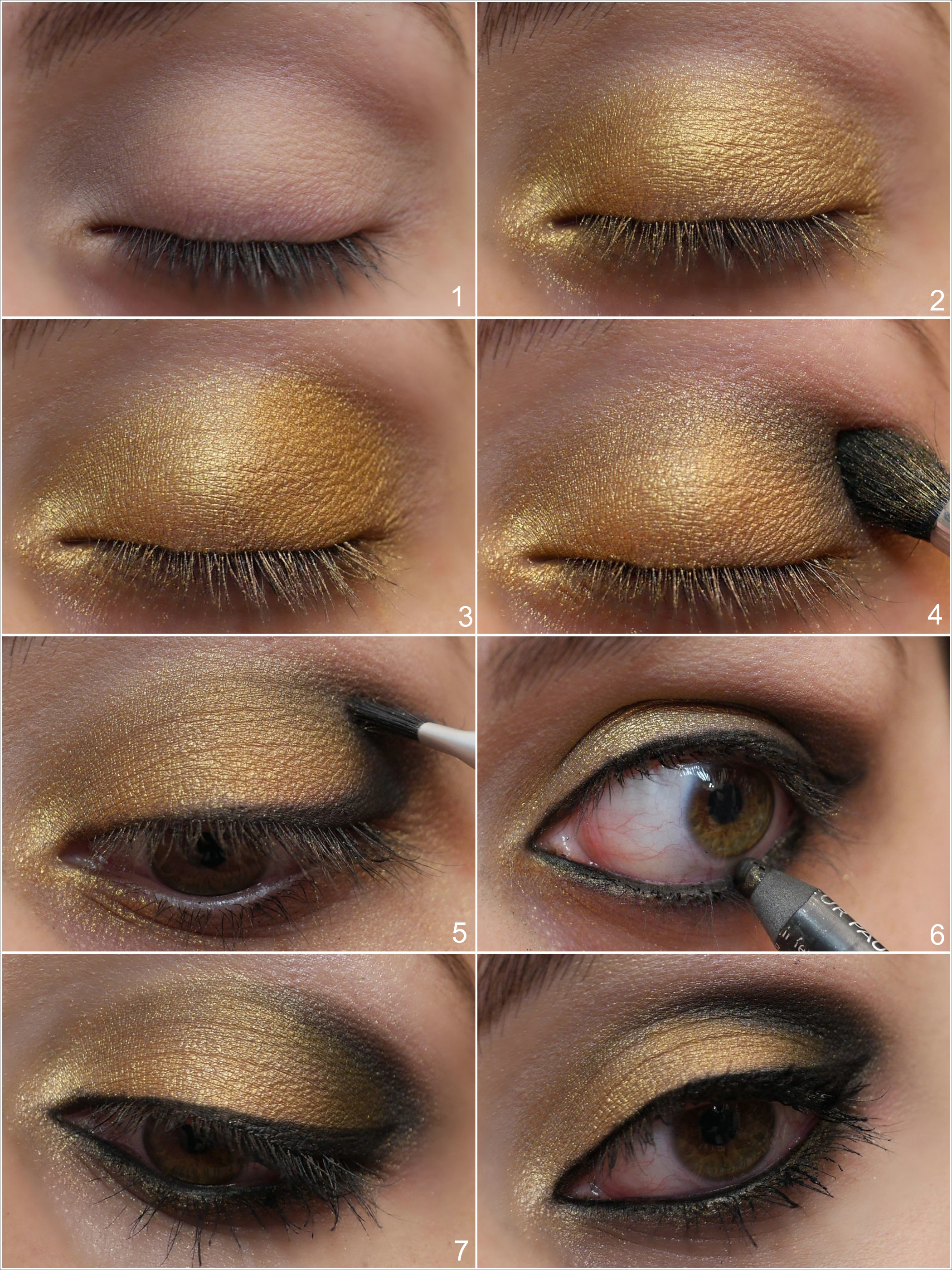 Cool Black Eye Makeup Arbonne Gold Black Eyeshadow Tutorial Raincoates Beauty