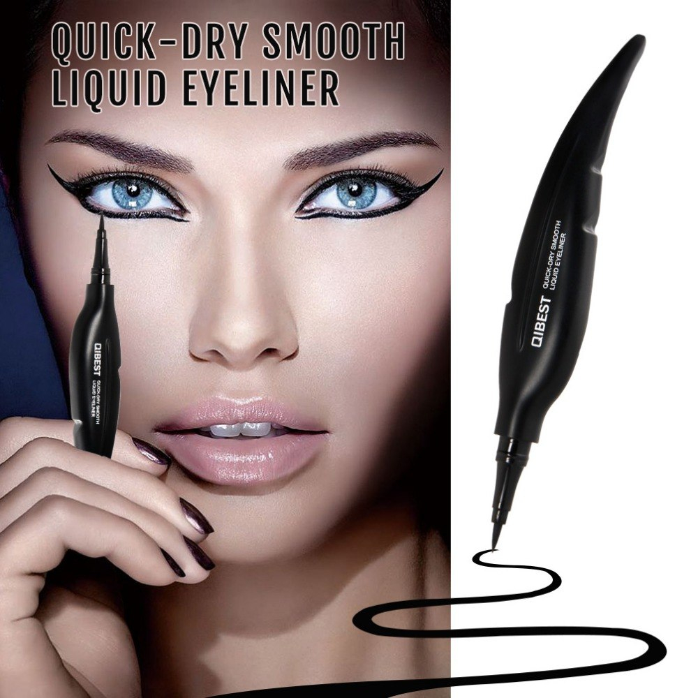 Cool Black Eye Makeup Qibest Brand Quick Dry Smooth Liquid Eyeliner Pen Pencil Cool Black