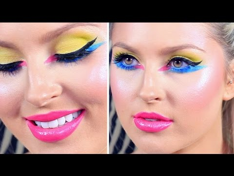 Crazy Eye Makeup Tutorial Bright Makeup Tutorial Futuristic Crazy Colorful Youtube